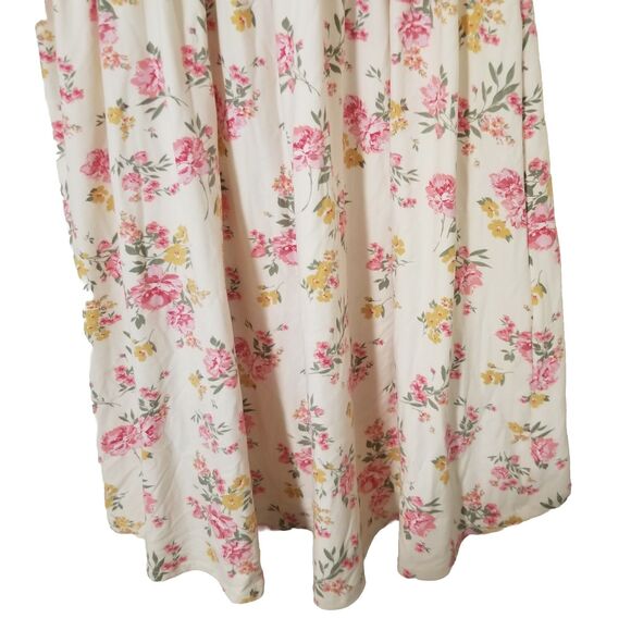 No Boundaries Juniors Dress Floral Large 11 13 Ivory Pink‎  Hi Lo Boho Peasant - Picture 7 of 7